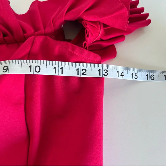 Urban Outfitters Red Off Shoulder Ruffle Romper - Picture 8 of 12